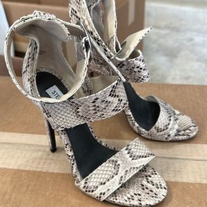 Steve Madden snake skin stilettos . WORN ONCE